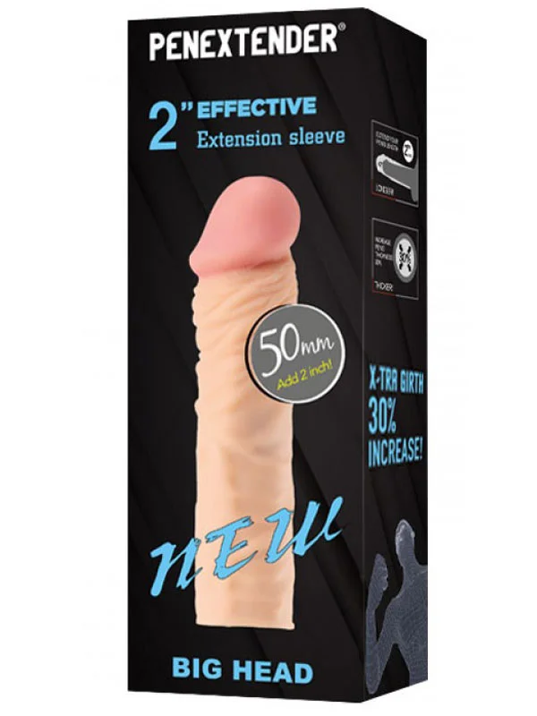 Penextender Big Head Dolgulu Penis Kılıfı 17 cm ürün görseli