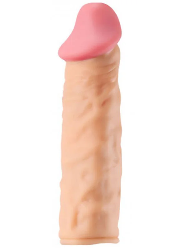 Penextender Big Head Dolgulu Penis Kılıfı 17 cm