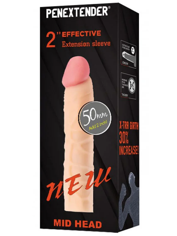 Penextender Mid Head 50mm Dolgulu Penis Kılıfı ürün görseli