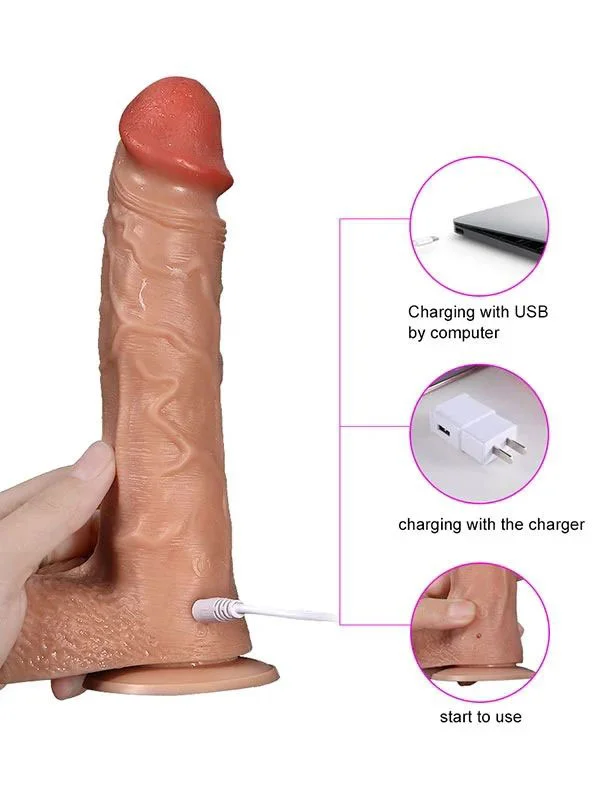 Bronte Swaying Şarjlı Döner Başlı Realistik Dildo Uzaktan Kumandalı 20.5 cm ürün görseli