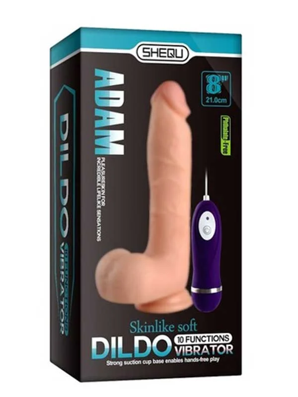 Adam Vibrating Realistik Vantuzlu Titreşimli Dildo 21 cm ürün görseli