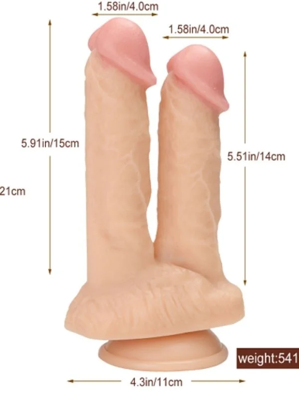 Noctis 21cm Realistik Çiftli Dildo ürün görseli