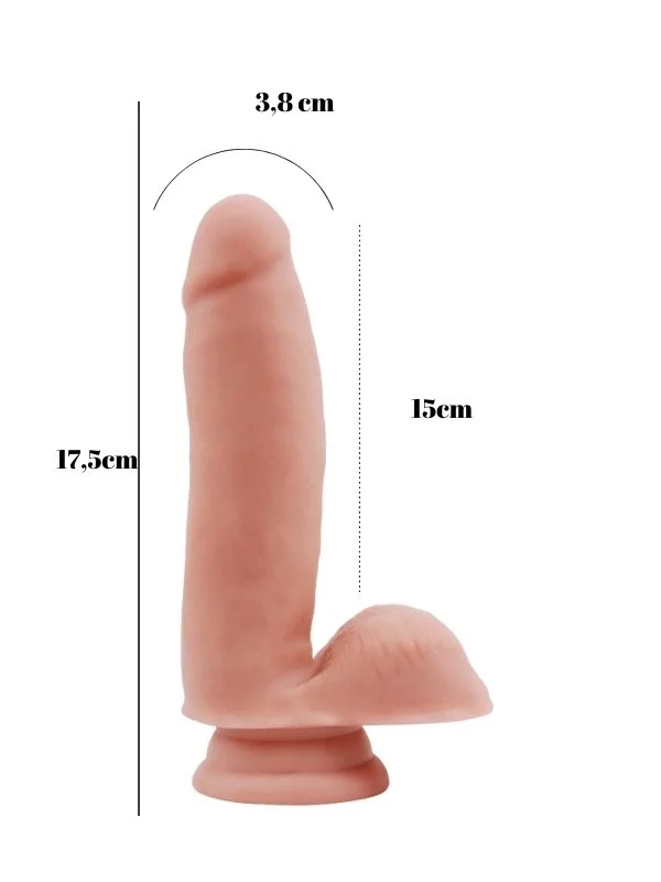 Sex Lure 17,5cm Kıkırdaklı Gerçekçi Dildo ürün görseli