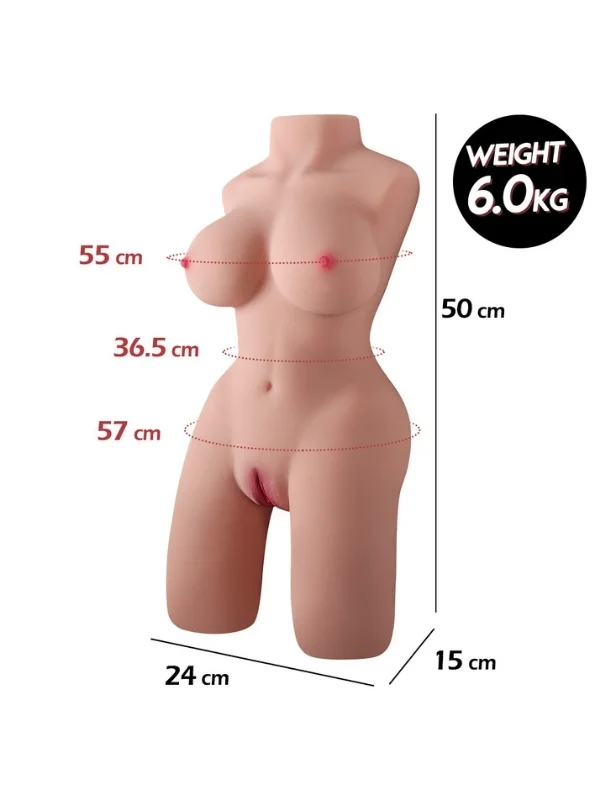 6 kg mini yarım vücut manken ürün görseli