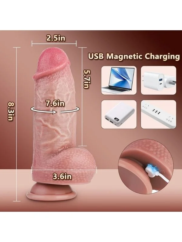 Thrusting Huge Thick Dildo Vibratör 21 Cm ürün görseli
