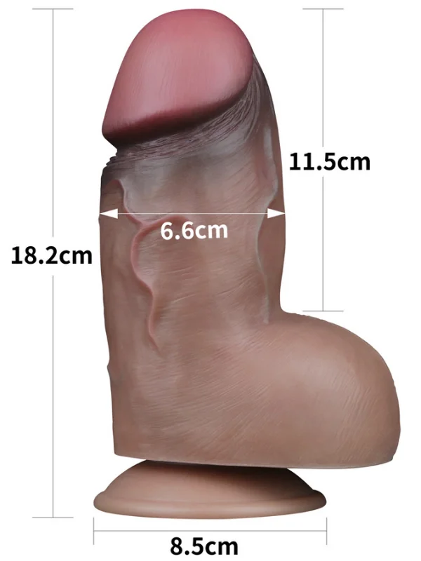 7.0 İnç Dual Layered Platinum Silicone Cock ürün görseli