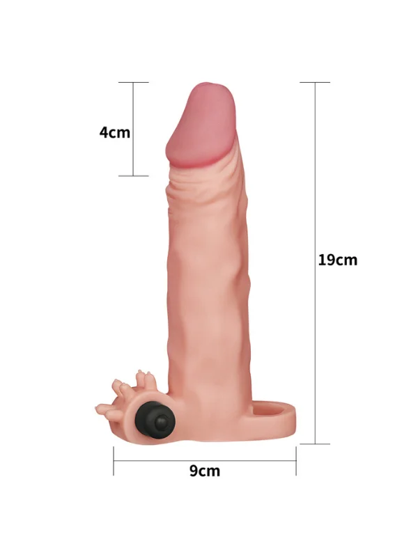 Add 2 İnç Pleasure X Tender Vibrating Penis Sleeve Flesh ürün görseli