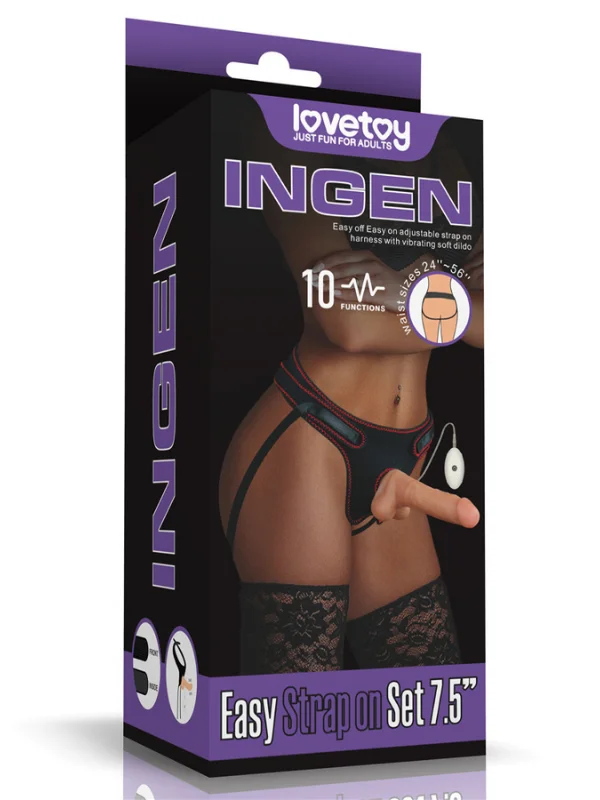 Vibrating Easy Strapon Set 7.5 İnç Belden Bağlamalı