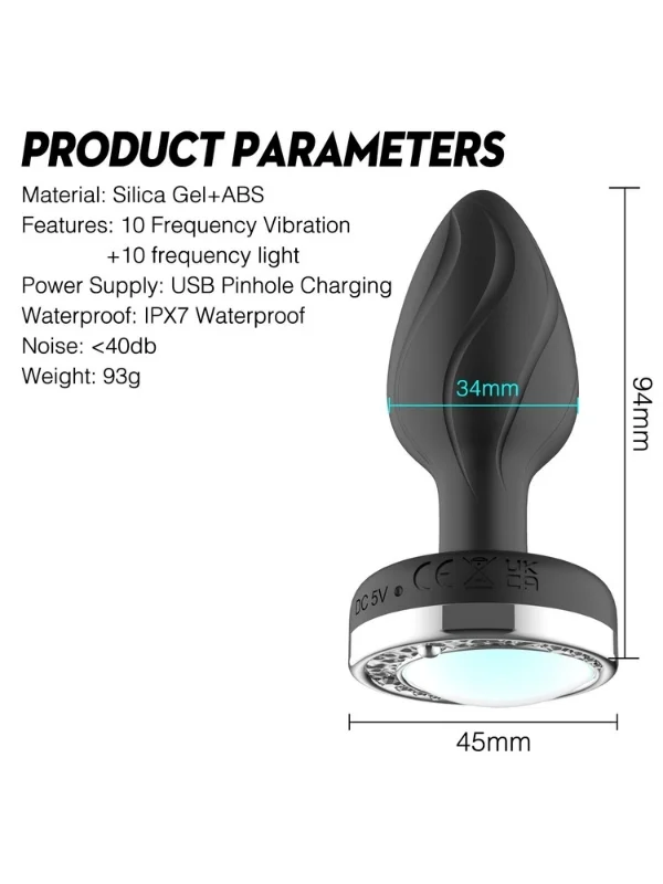 Ycxydr Telefon Kontrollü Titreşimli Anal plug ürün görseli