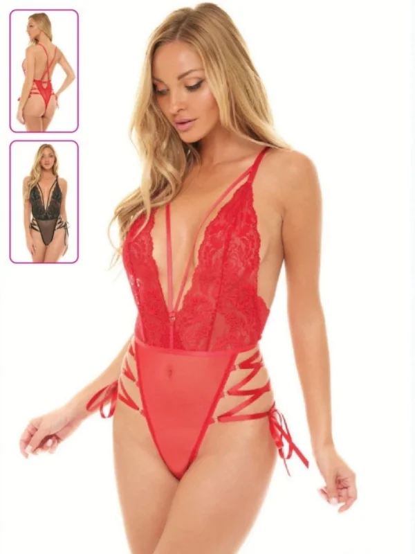 Dantel ve Tül Detaylı Fantezi Bodysuit ürün görseli