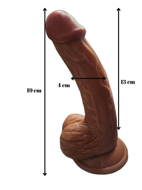 Gerçekçi Testisli Melez Dildo ürün görseli
