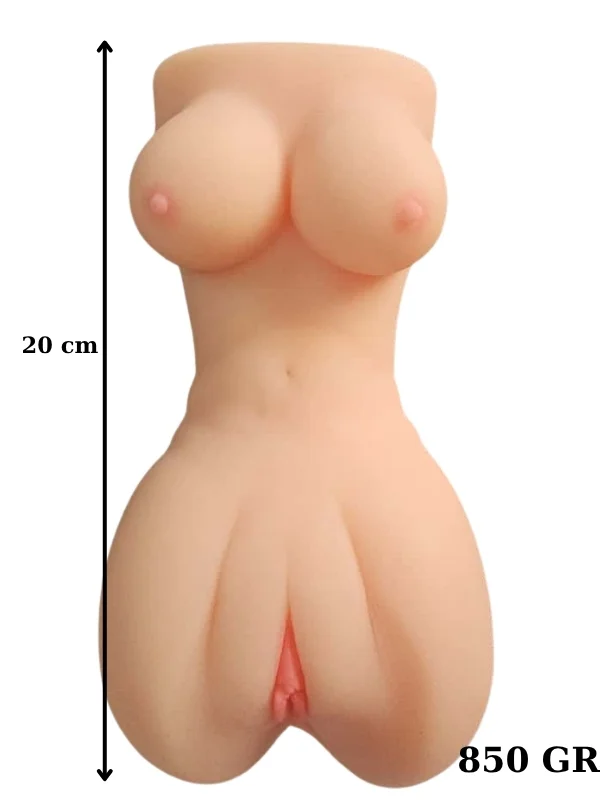 Göğüslü Çift Girişli Vajina Mastürbatör 850 Gr ürün görseli