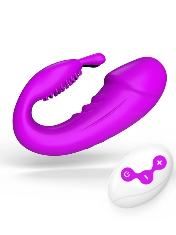 Kablosuz Kumandalı 2 in 1 Giyilebilir Rabbit Mini Vibratör