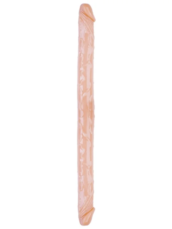 Çift Taraflı Esnek Dildo 34 cm — Gerçekçi Dokulu