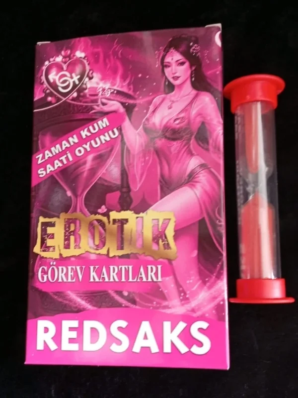 RedSaks Zaman Kum Saati Çiftler Oyunu — 1 Dakikalık Tutku ve Eğlence Görev Kartlarıyla Romantik Oyun Seti ürün görseli