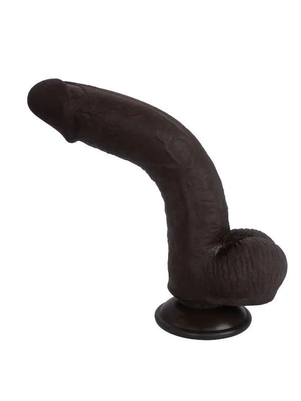 Ultra Gerçekçi 24 Cm Koyu Kahverengi Kıkırdaklı Dildo ürün görseli