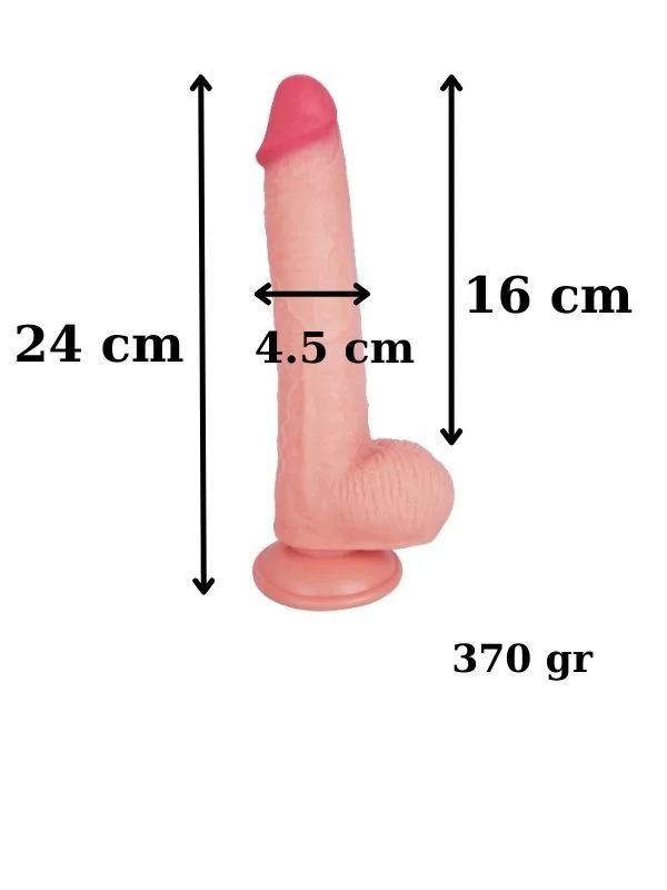 Ultra Gerçekçi 24 Cm Kıkırdaklı Dildo ürün görseli