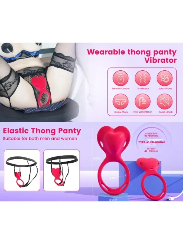 Uzaktan Kumandalı Giyilebilir Panty Vibratör — Çift Uyarım, 10 Mod, Şarjlı, Sessiz, IPX6 ürün görseli