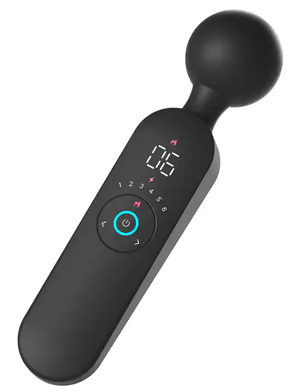 Isıtmalı Şarjlı 12 Titreşim Modlu Wand LCD Ekranlı Vibratör 22 cm ürün görseli