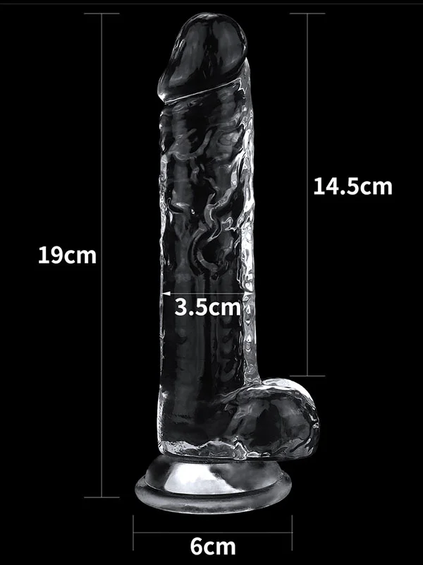 Flawless 7.5'' Clear Jel Dildo 19 cm ürün görseli