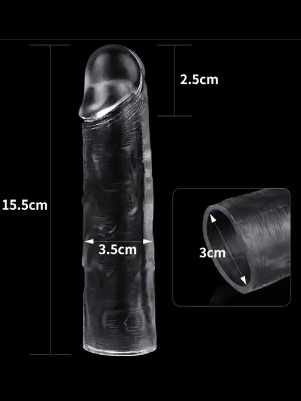 Flawless Şeffaf Penis Kılıfı 2.5 cm Uzatmalı ürün görseli
