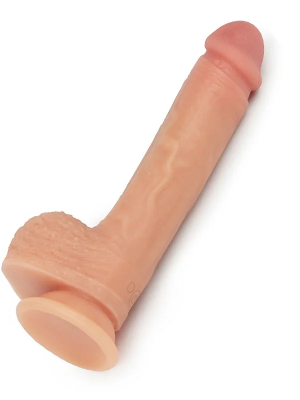 Döner Başlı Çift Katmanlı Isıtmalı Şarjlı Titreşimli Gerçekçi Dildo 21.5 cm ürün görseli
