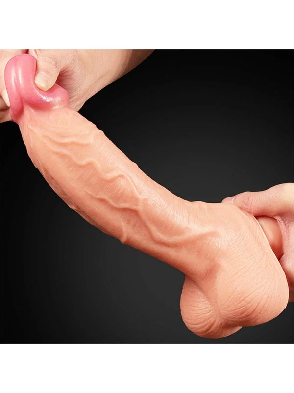 LoveToy Double Layer Platinyum Silikon Realistik Dildo 25 cm ürün görseli