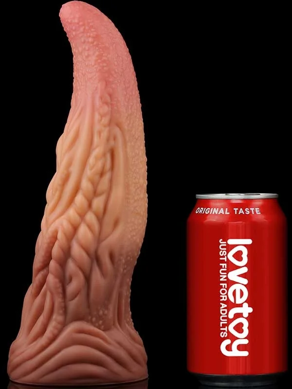 Çift Katmanlı Platinyum Silikon Canavar Dildo 25 cm ürün görseli