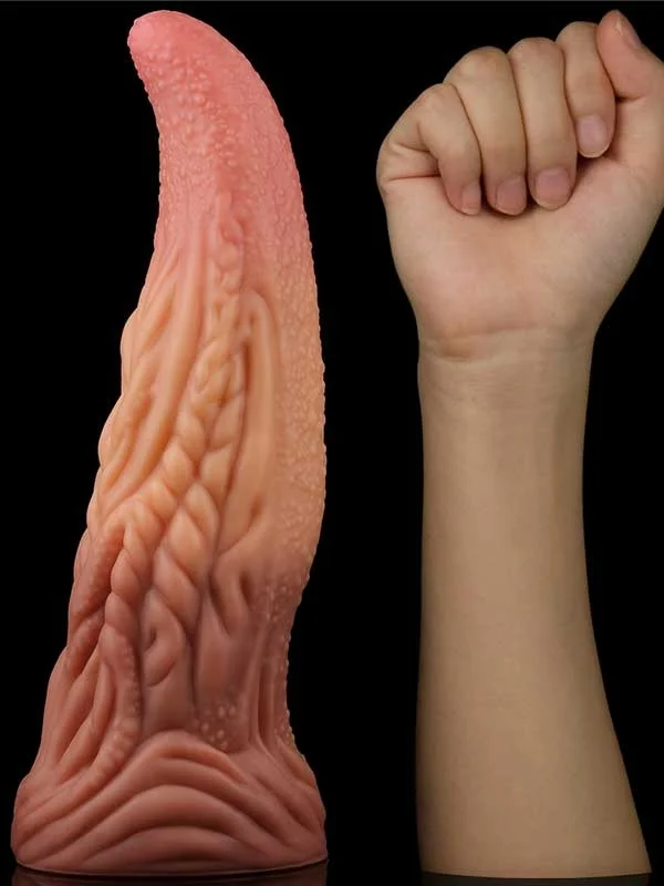 Çift Katmanlı Platinyum Silikon Canavar Dildo 25 cm ürün görseli