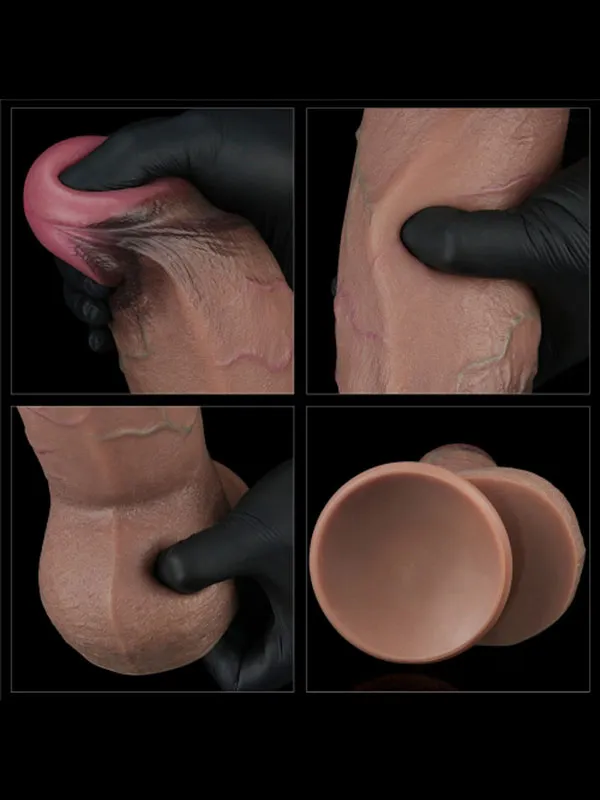 9.5'' Dual Layered Silicone Cock XXL 24.5 cm ürün görseli