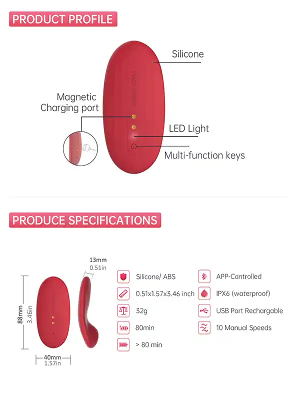 NYX Telefon Kontrollü Çiftler İçin Giyilebilir Vibratör ürün görseli