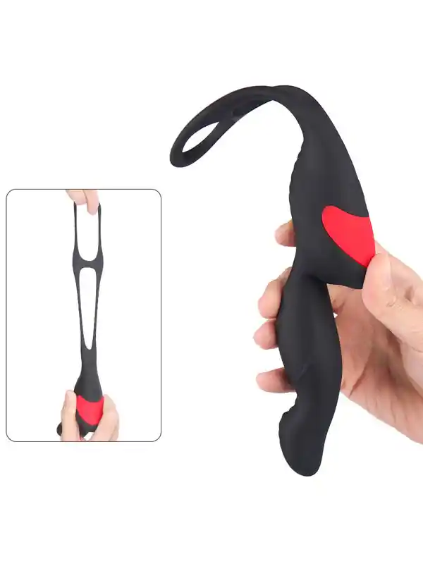 Penis Halkalı Prostat Şarjlı Uzaktan Kumandalı Anal Vibratör ürün görseli