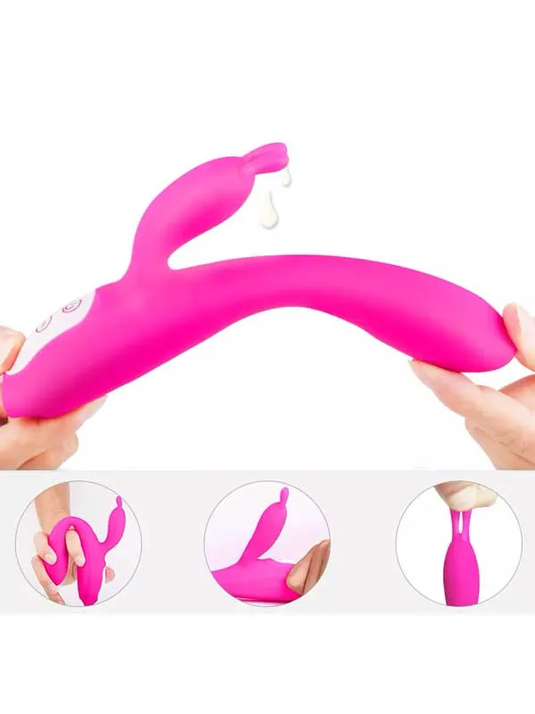 Isıtmalı Şarjlı Güçlü Titreşimli Tavşan Vibratör 22 cm ürün görseli