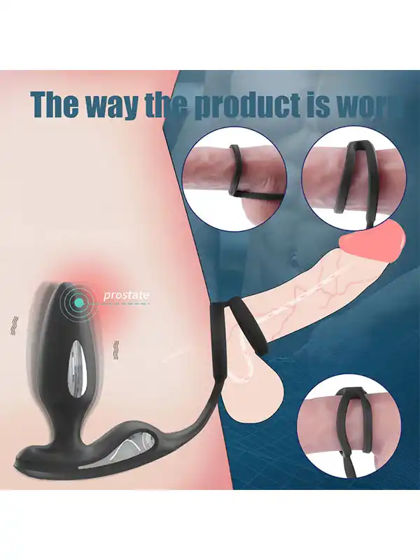 Penis Halkalı Şarjlı Giyilebilir Anal Vibratör ürün görseli