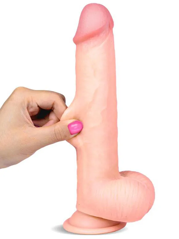 9" Dual Layer Oynar Derili Realistik Penis 23 cm ürün görseli