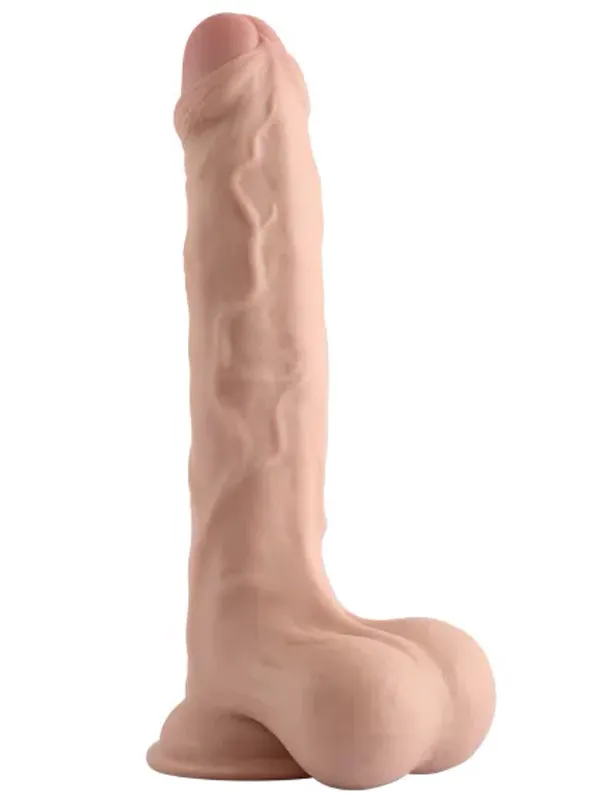 10" Çift Katmanlı Oynar Derili Gerçekçi Penis 25 cm