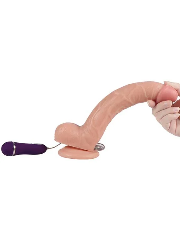 Realistik Dokulu Titreşimli Büyük Dildo 28 cm ürün görseli